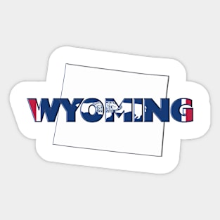 Wyoming Colored State Letters Sticker